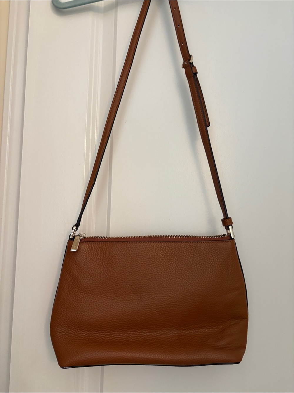 Kate Spade Pebbled Leather Crossbody Purse in Gingerbread color - Picture 7 of 7